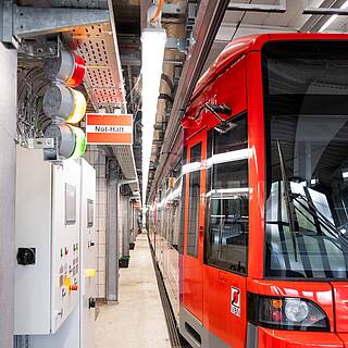BSAG Straßenbahn in industrieller Umgebung