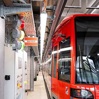 BSAG tram in industrial environment
